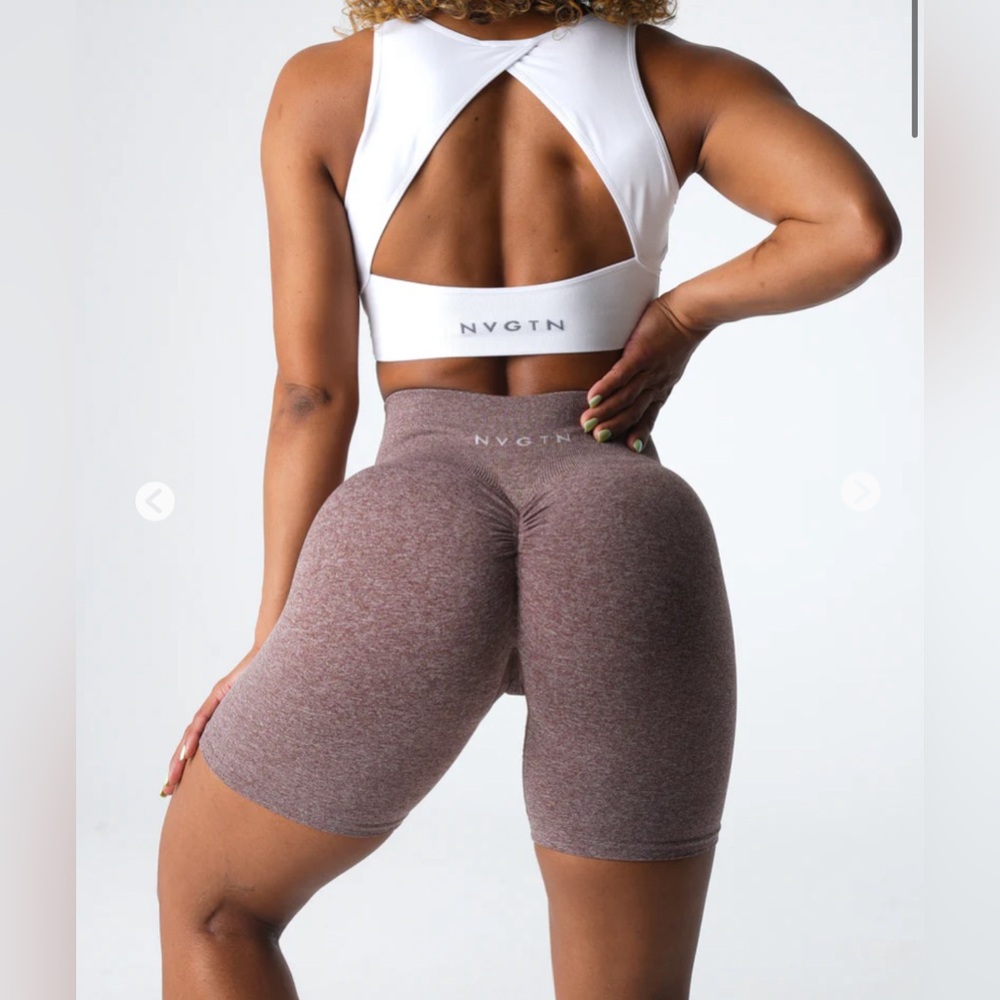 NVGTN Cocoa Scrunch Seamless Shorts